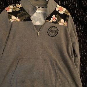 Vs pink half zip up